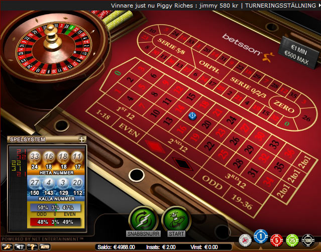 Roulette system