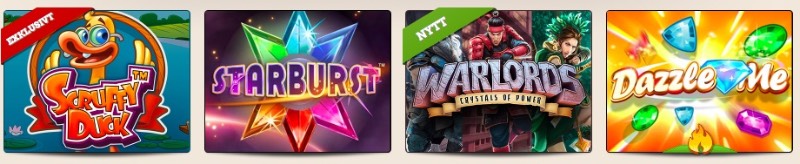 Några av många spel hos LeoVegas Casino
