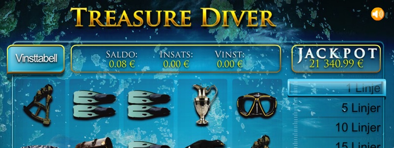 Treasure Diver hos Paf Casino