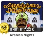 Hos Paf kan du spela Arabian Nights som just nu har en jackpott på över € 8 000 000