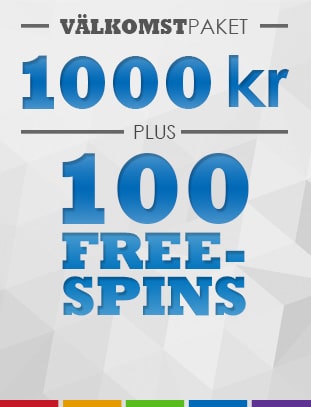 100 free spins I välkomstbonus på slotsmillion casino