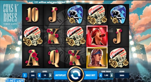 Spela denna sloten Guns N' Roses hos Unibet!