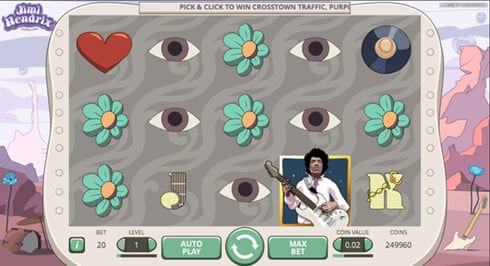 Videoslot med gitarrguden JImi Hendrix
