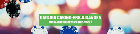 Vecka full med erbjudanden hos Unibet