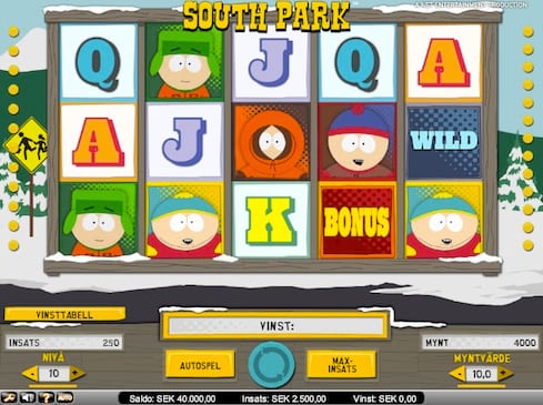 Massvis med bonusspel i sloten South Park