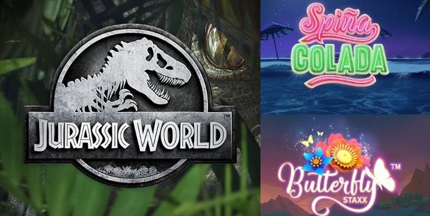 Spiña Colada, Jurassic World och Butterfly Staxx - nya slots i sommar!