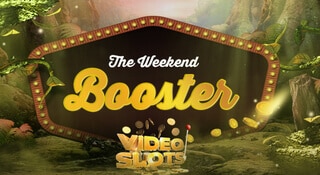 Weekend booster hos videoslots.com - få del av din vinst sparad till nästa helg.