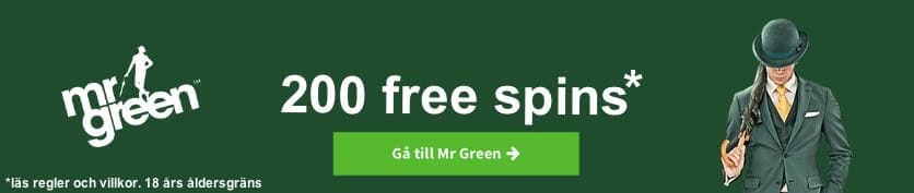 Mr Green omsättningsfria free spins