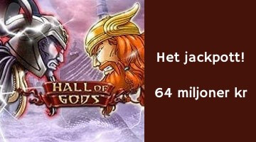 64 miljoner i jackpott på Hall of Gods