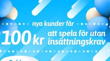 100 kr i No Deposit bonus hos Snabbare