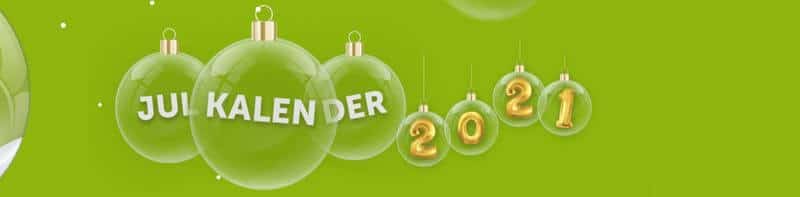 Pernak-pernik Natal di ComeOn dengan teks kalender Natal 2021