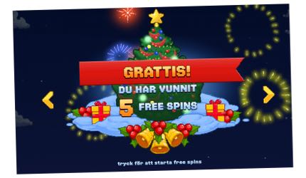 Vunnit free spins i Santa's Stack