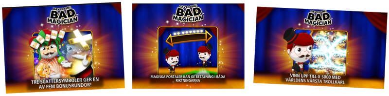 Presentation av bonusar i Dave Lame Bad Magician