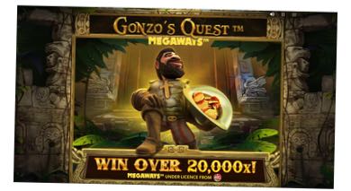 Högvinst 20 000x insatsen i Gonzo's Quest Megaways