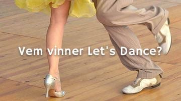 Dansande par och texten "Vem vinner Let's Dance?"