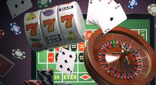 Bild med olika casinospel