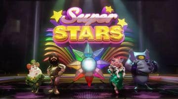 Bild på kändisarna i Superstars: Gonzo, Miss Banks, Finn, Bruge och Starburststjärnan.