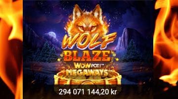 Wolf Blaze WowPot Megaways med 294 miljoner kronor i jackpott