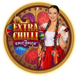 Spelvärd framför bonushjul i Extra Chilli Epic Spins