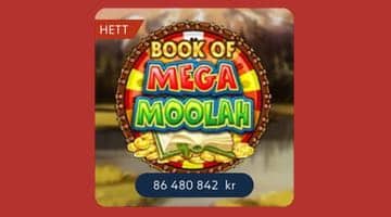 Book of Mega Moolah och aktuell jackpottsumma