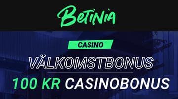 Banner för betinias nya välkomstbonus i casinot