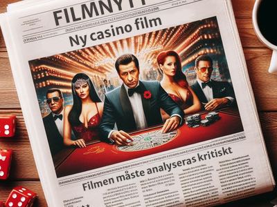 En bild på en tidning som skriver om en ny casino film. Artikeln är kritisk och i rubriken står "Filmen måste analyseras kritiskt"
