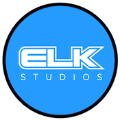 ELK studios logga inramad i en rund svart ram