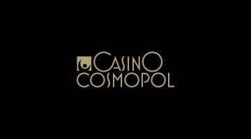 Casino Cosmopols logga i guld mot svart bakgrund
