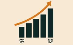 En graf som illustrerar att omsättningen på spelmarknaden ökat från kv 2 2024 jämfört med kvartal 2 2025