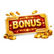 En biljet med texten bonus som ska illustrera en casinobonus från ett spelbolag.