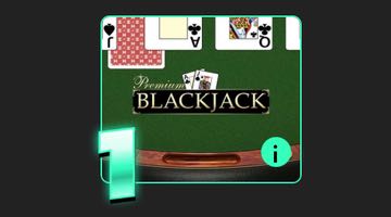 Bild på spelet Premium Blackjack hos bet365 med en etta i hörnet. Ettan signalerar att spelet är populärast bland svenskar hos bet365.