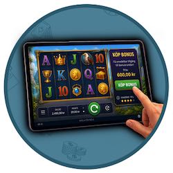 Spelare klickar på köpt bonus i en slot för att gå direkt till bonusrundan med free spins