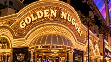 Entrén till Golden Nugget casino I Las Vegas